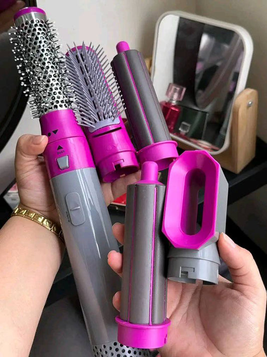 Set Modelador Cepillo Secador 5 En 1